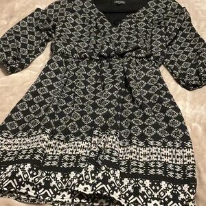 Lily Rose Monochrome Patterned Dress